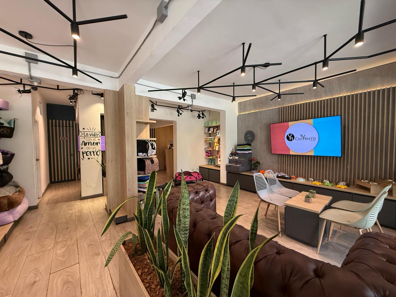 Sala de espera del centro de experiencia de Tu Cachorro Tienda